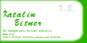 katalin bitner business card